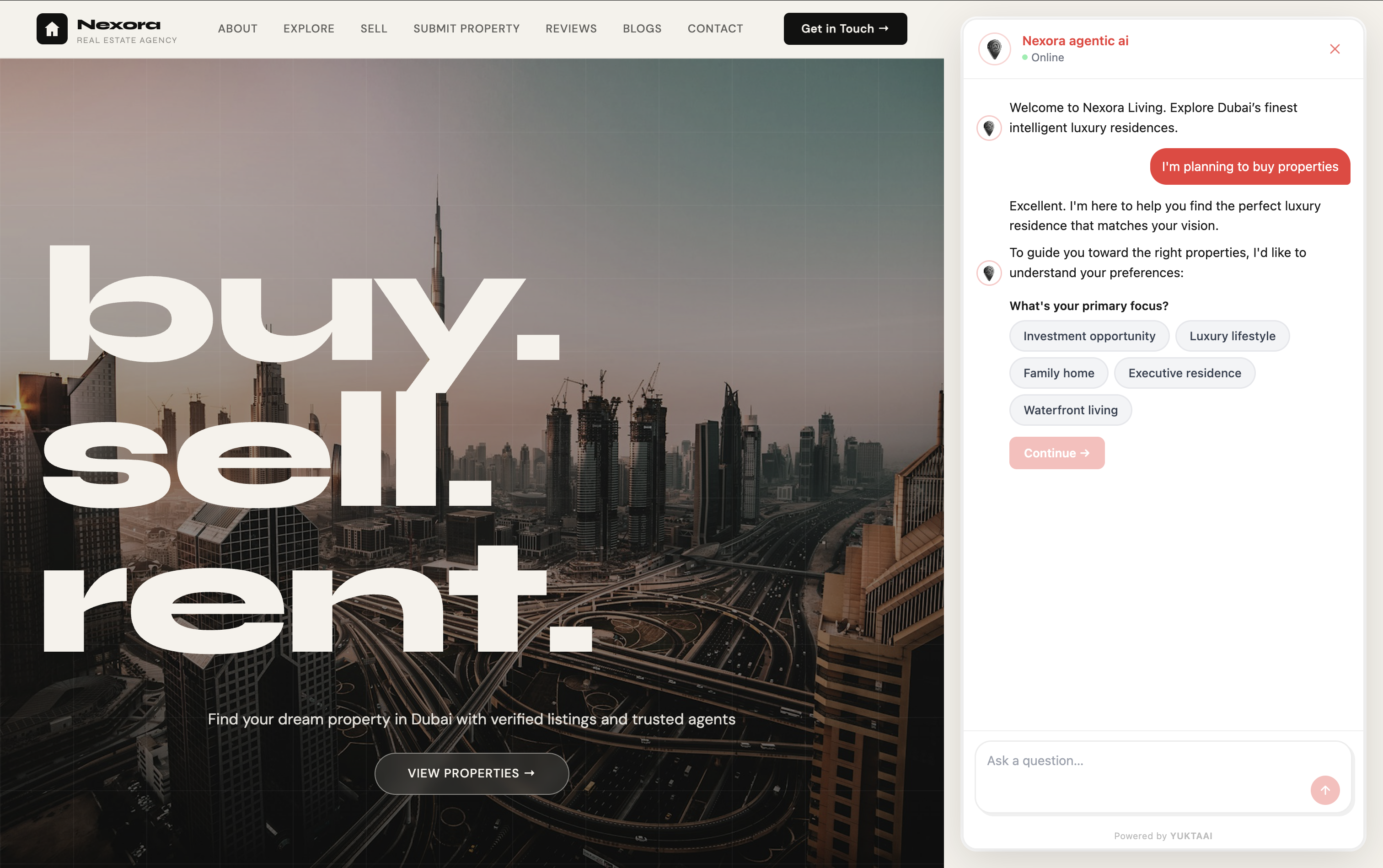 Property listing page with YUKTAAI qualification active